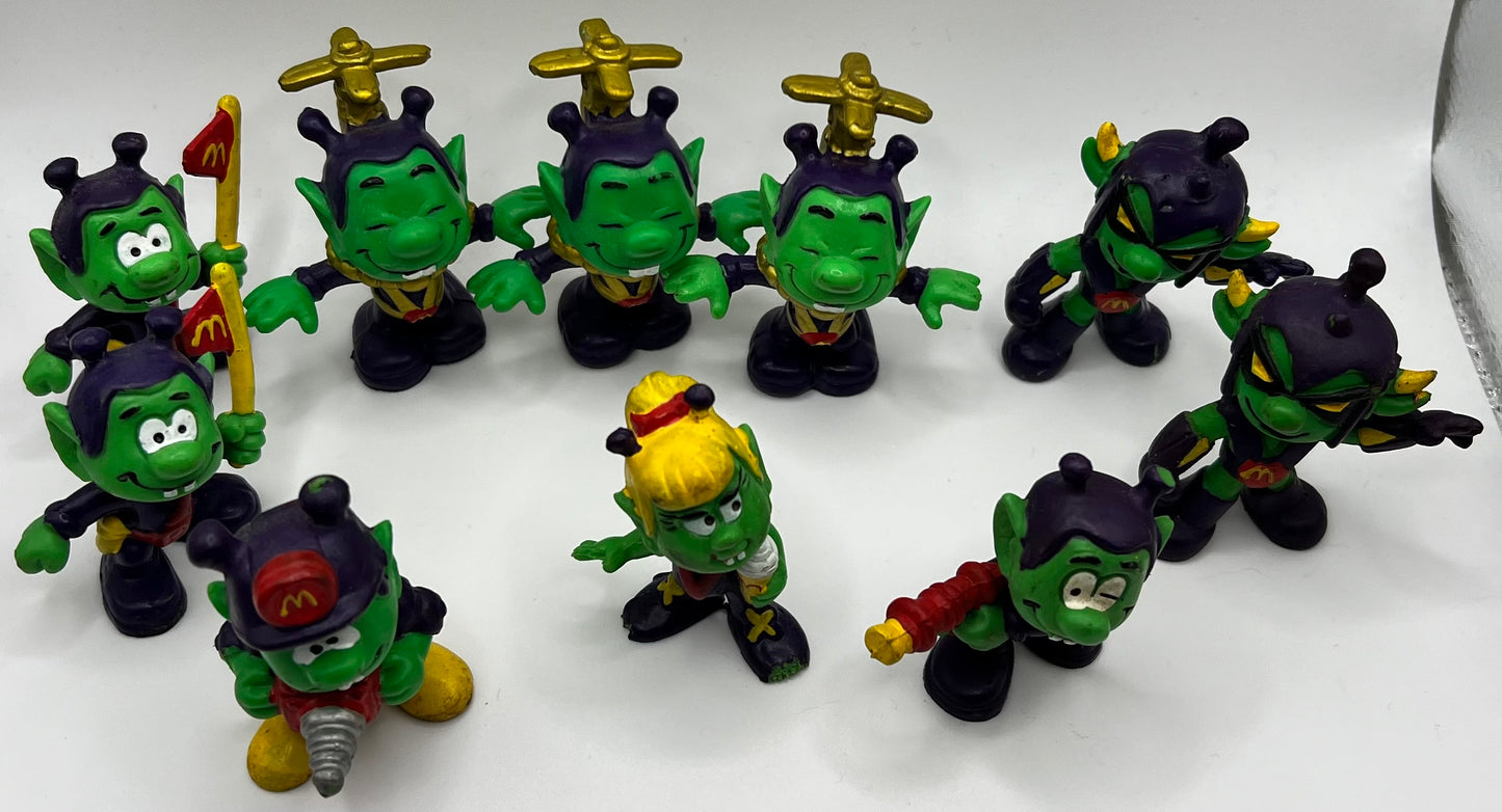 Vintage 1984 Mcdonald's Toys Astrosnik Figure Toy Lot of 10