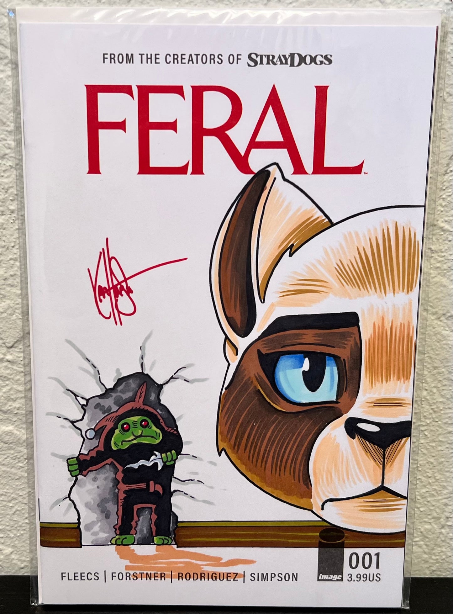 Feral #1 Blank Variant Signed & Remarked by Ken Haeser W/COA from DF