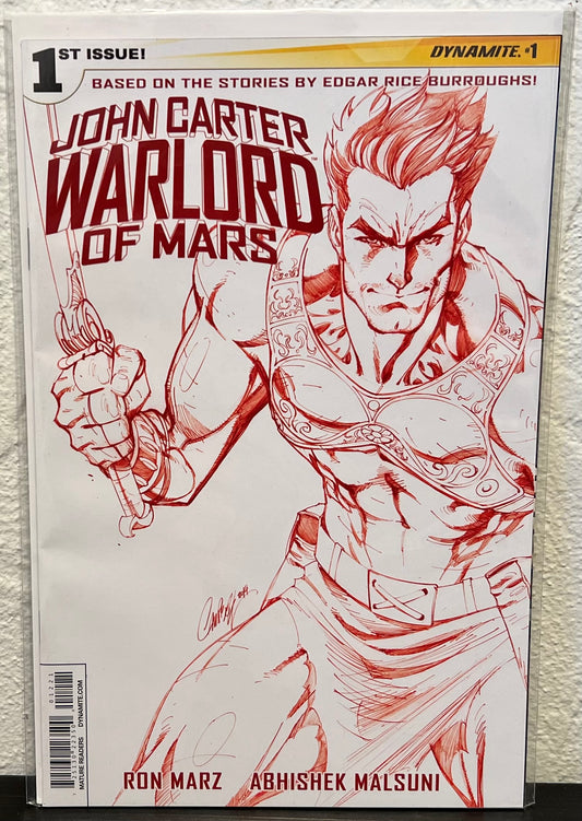 John Carter Warlord of Mars #1 Blood Red Ultra Limited Edition w/COA from DF