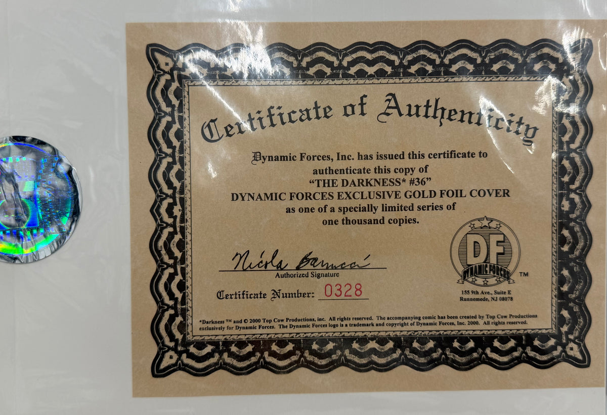 The Darkness #36 DF Exclusive Gold Foil Edition W/COA 328/1000