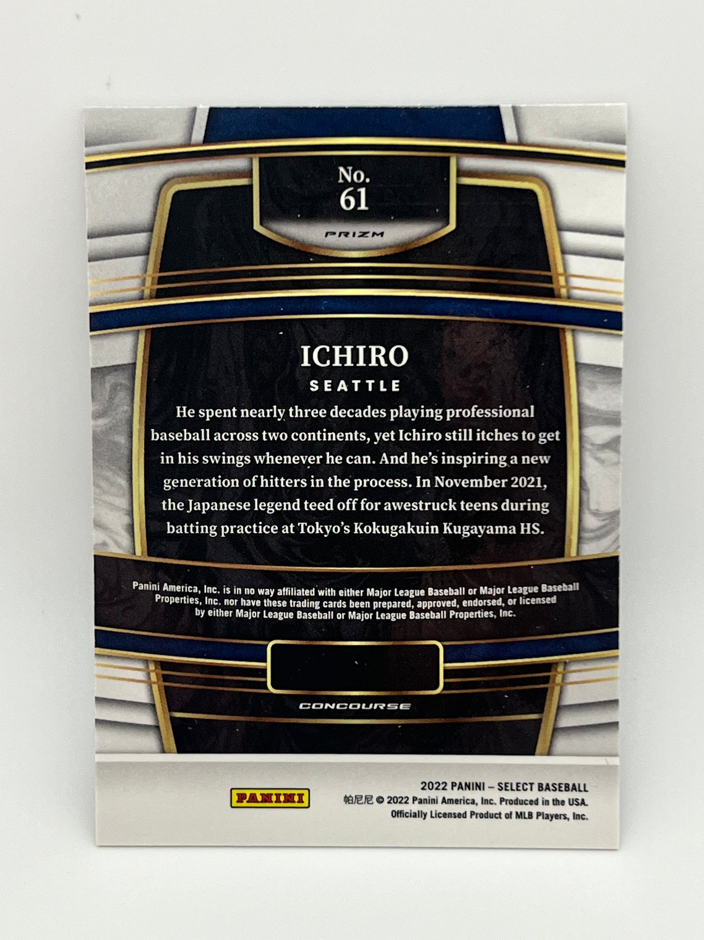 2022 Ichiro, Seattle Mariners