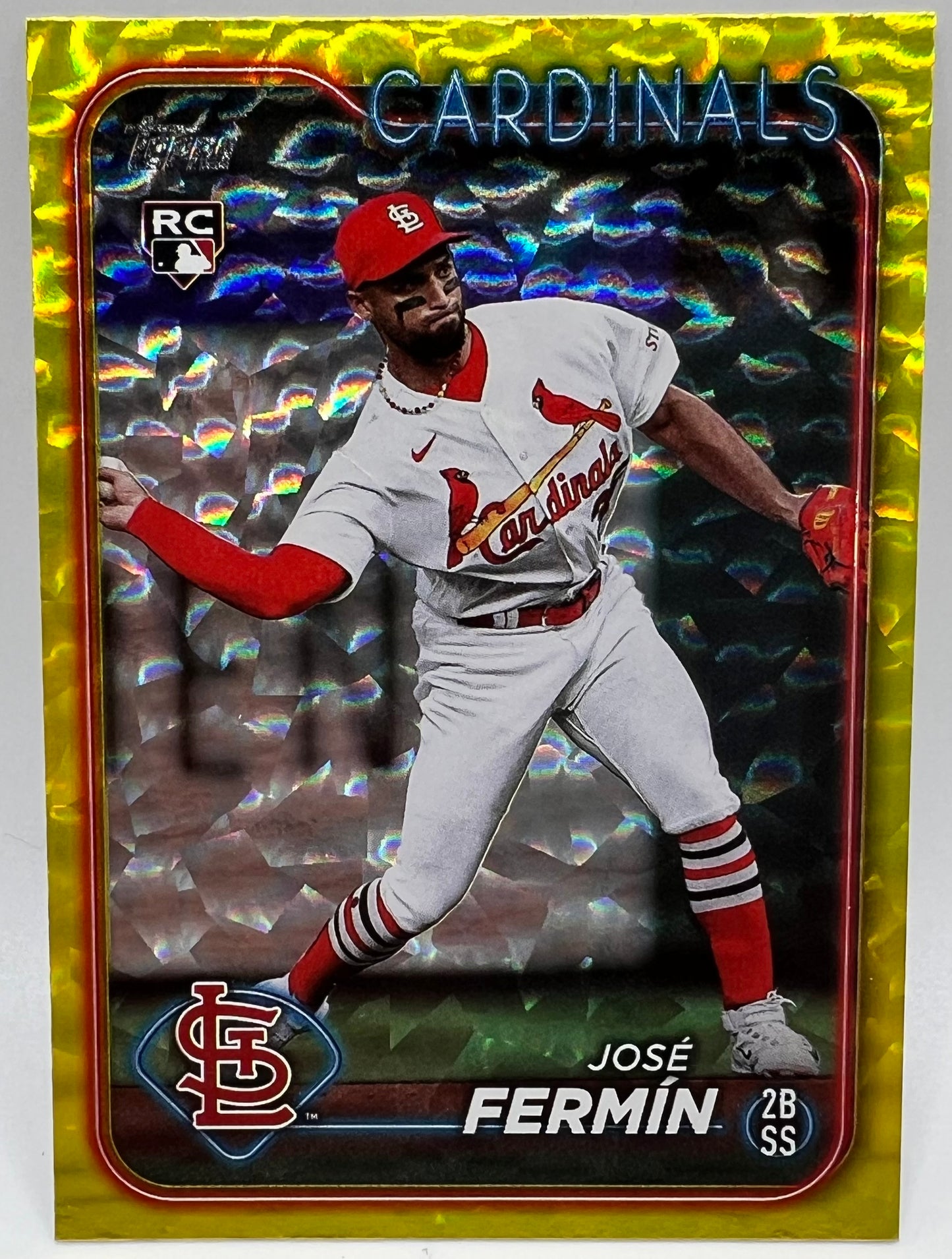 2024 Yellow Crackle Foil Jose Fermin /3850 RC Cardinals