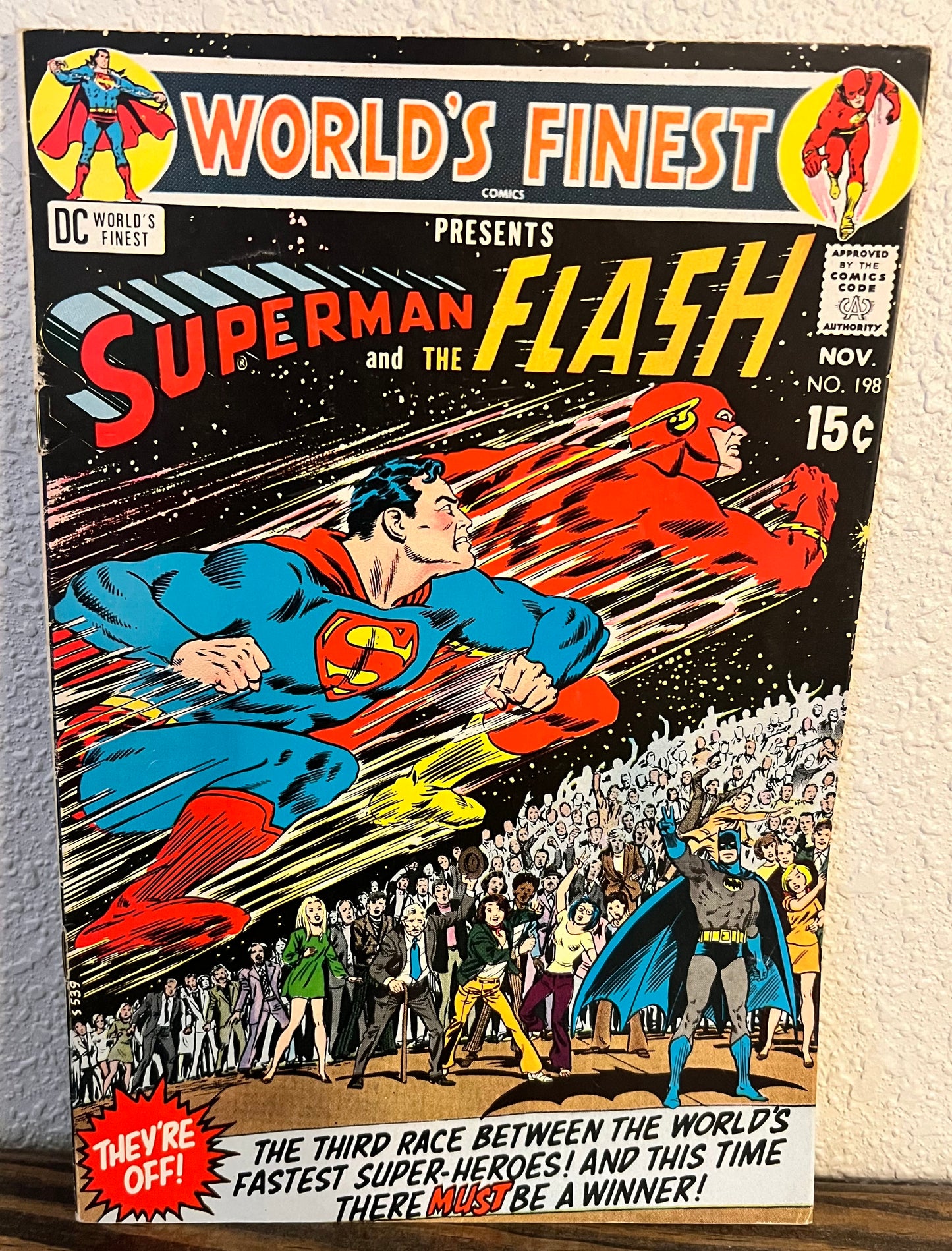 World's Finest Comic #198 3rd Superman vs Flash Race, DC Comic 1970