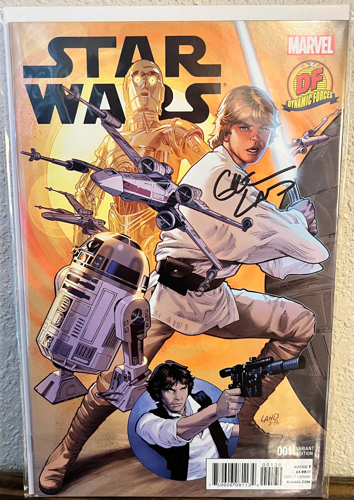 Star Wars #1 DF Exclusive Cover Signed by Greg Land