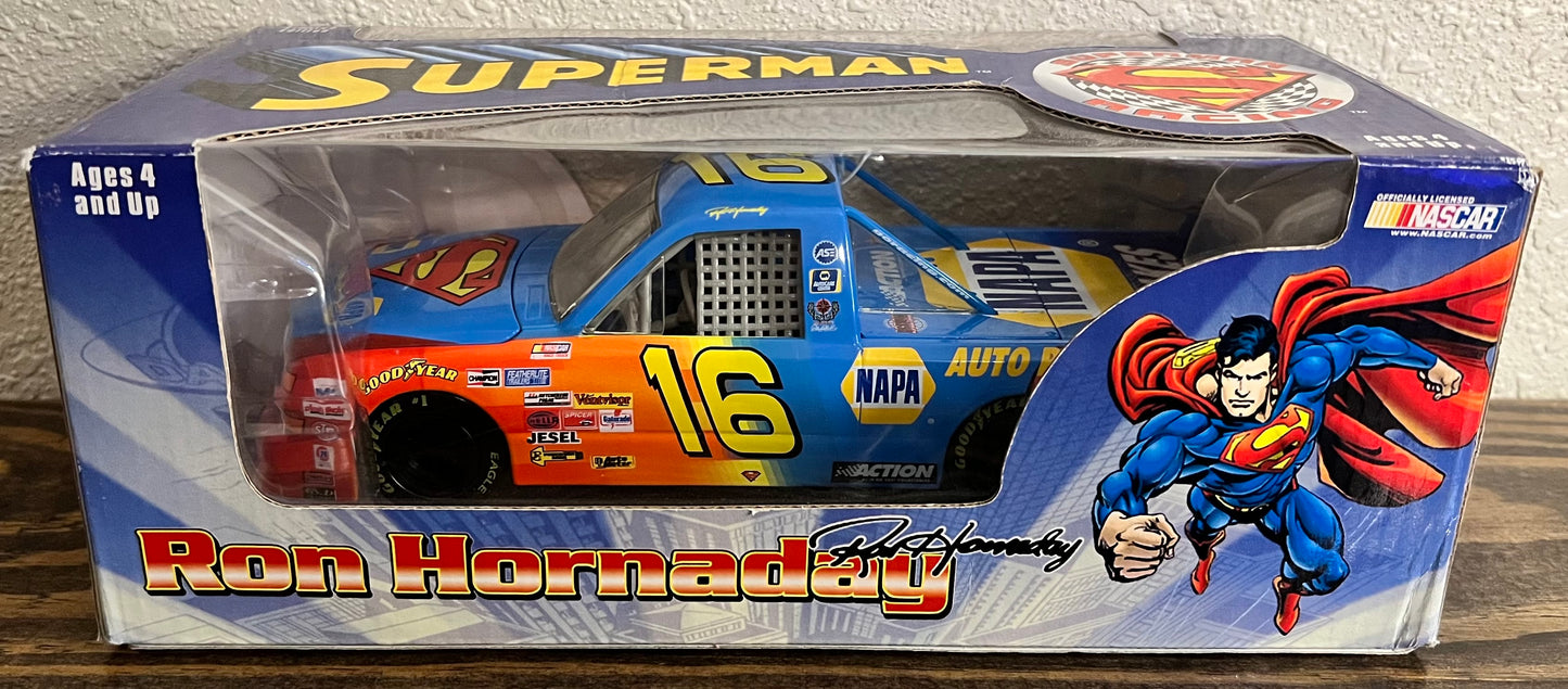 1999 Ron Hornaday #16 "SUPERMAN" Chevy Race Truck 1/24 Action Bank 1 of 3500