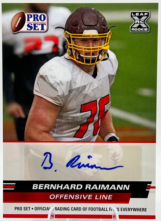 2022 Leaf Pro Set Red Bernhard Raimann Autograph Rookie