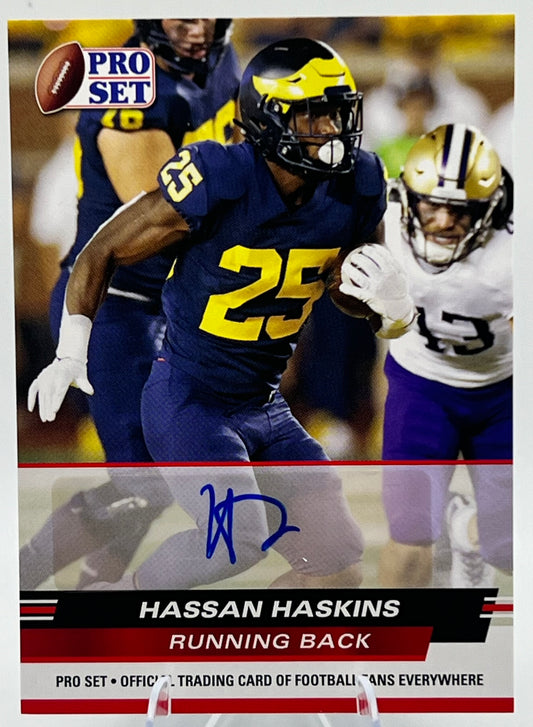2022 Leaf Pro Set #PSA-HH2 Hassan Haskins Auto