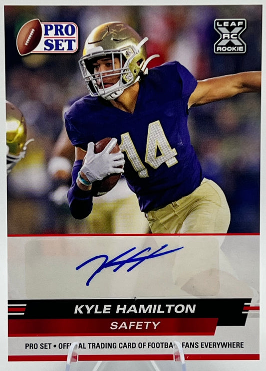 2022 Leaf Pro Set Kyle Hamilton Rookie Auto Football Card