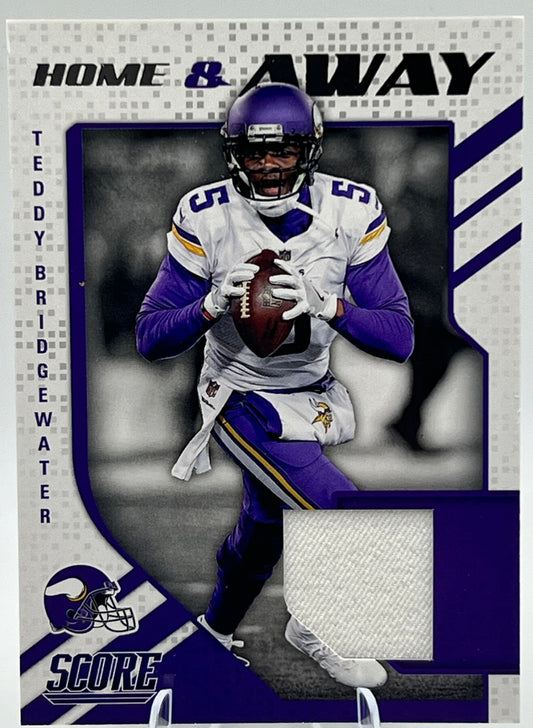 2018 Score Teddy Bridgewater Home & Away Game Used Jersey Football Card