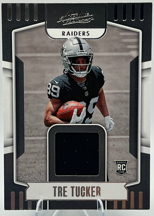 2023 Panini Absolute Rookie Materials Tre Tucker Football Card