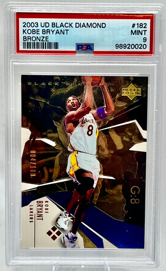 2003 UD Black Diamond Kobe Bryant Bronze #4/100 PSA 9