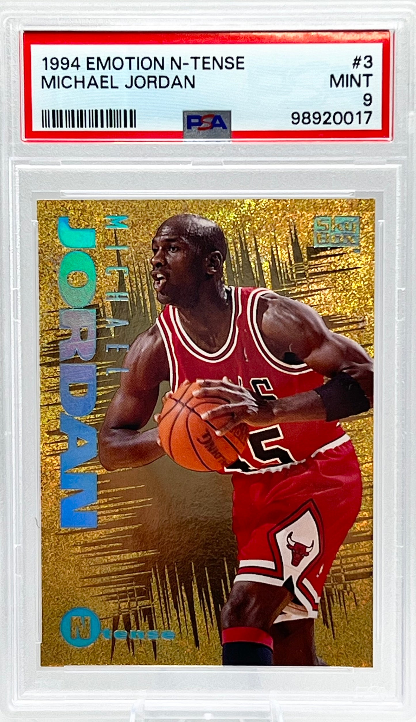 1994-95 Skybox Emotion N-Tense Michael Jordan PSA 9