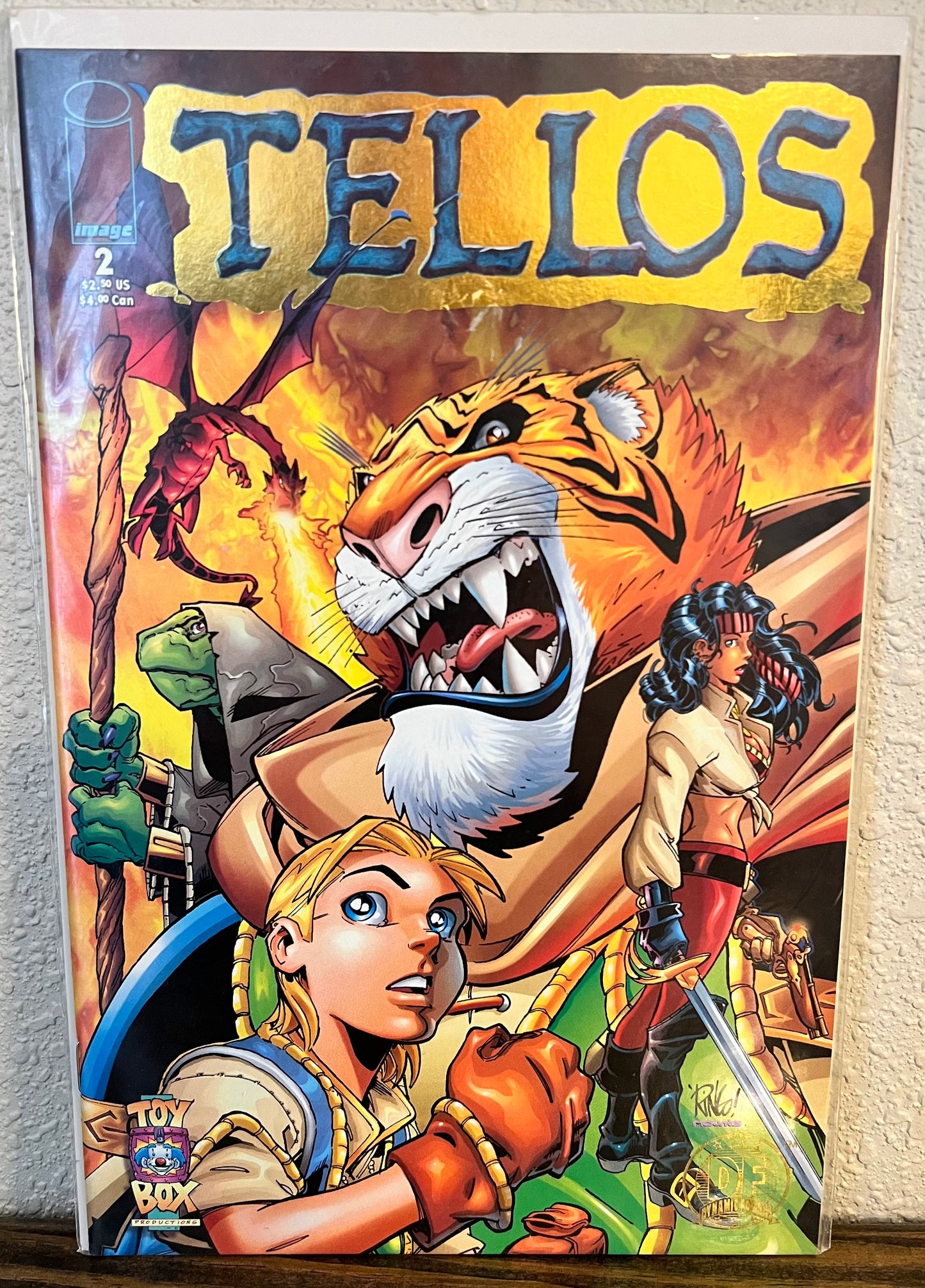 Tellos Comic #2 DF Gold Foil w/COA