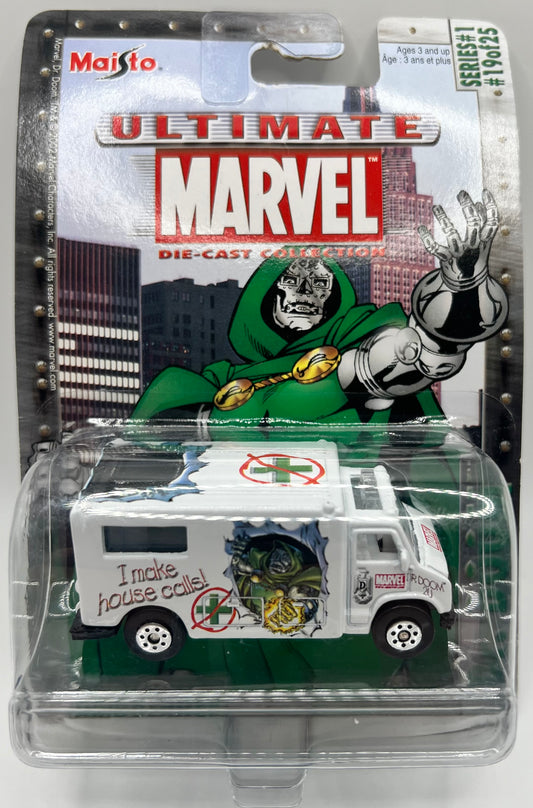 2002 Maisto Ultimate Marvel, 'Dr. Doom' Die- Cast Ambulance, Series #1 #19 of 25