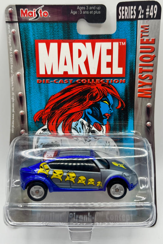 Marvel Maisto X-Men Mystique (2003) Series 2 Pontiac Piranha Concept ~ Blue