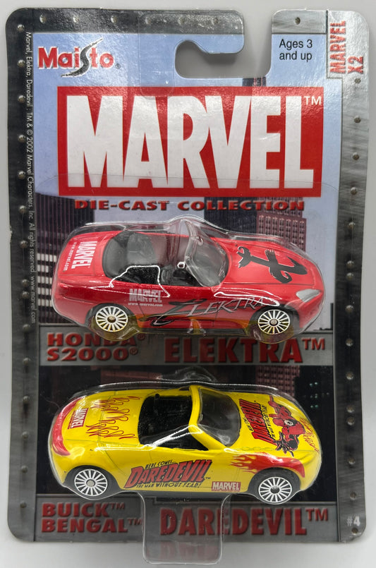 2002 Maisto Marvel Die-cast Collection Marvel X2 Elektra/Daredevil Rare