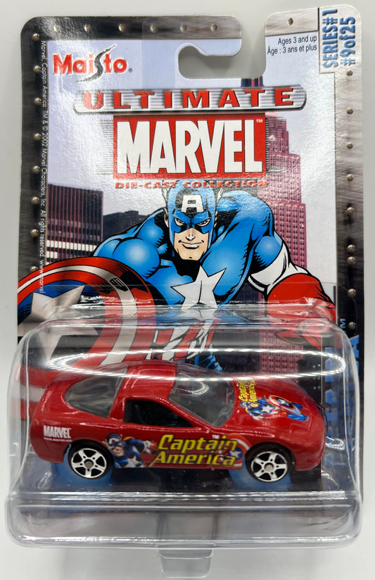 Maisto Ultimate Marvel Die-Cast Collection Captain America Chevy Corvette