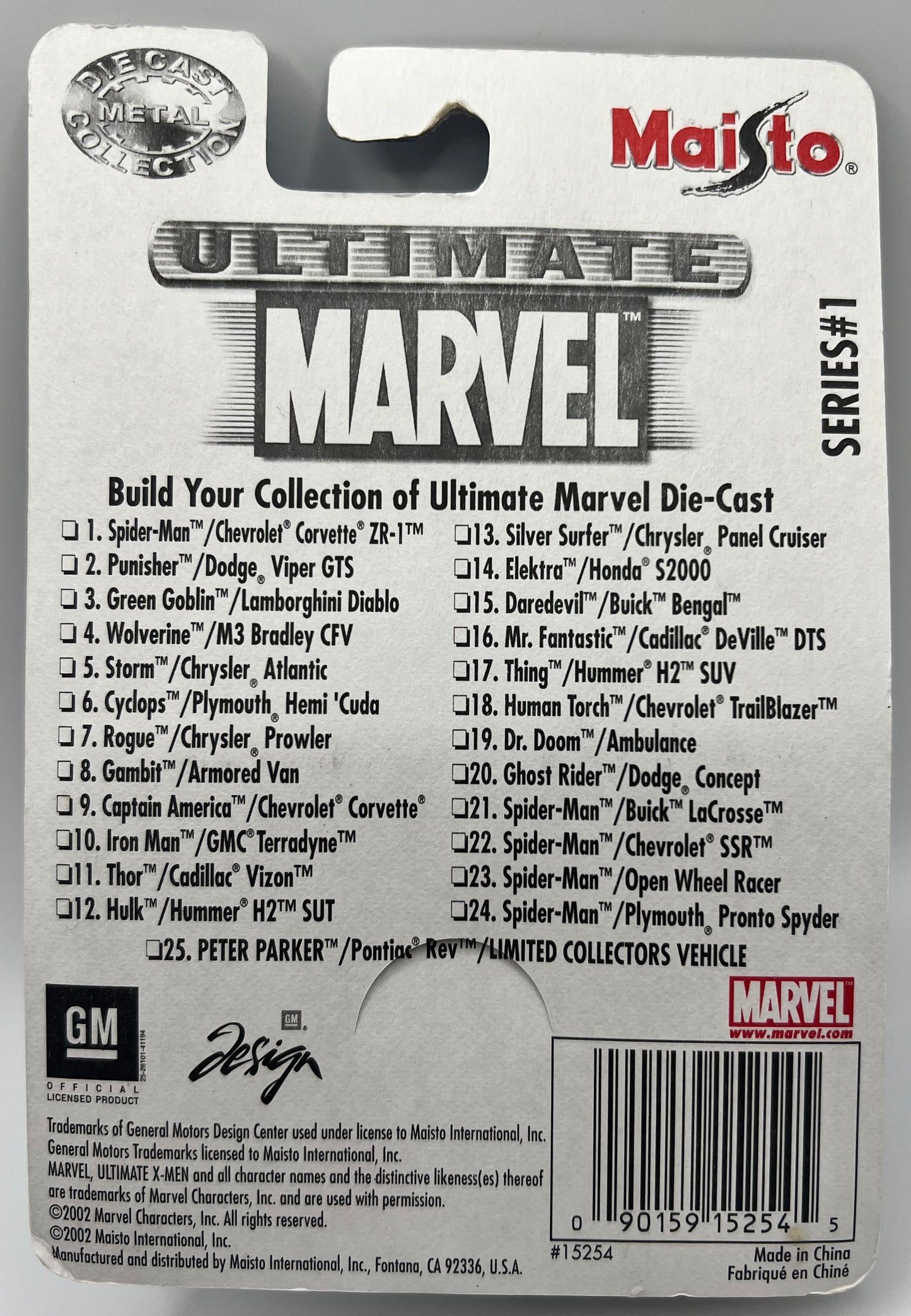 Ultimate Marvel Die-Cast Collection Spider-Man Peter Parker Car
