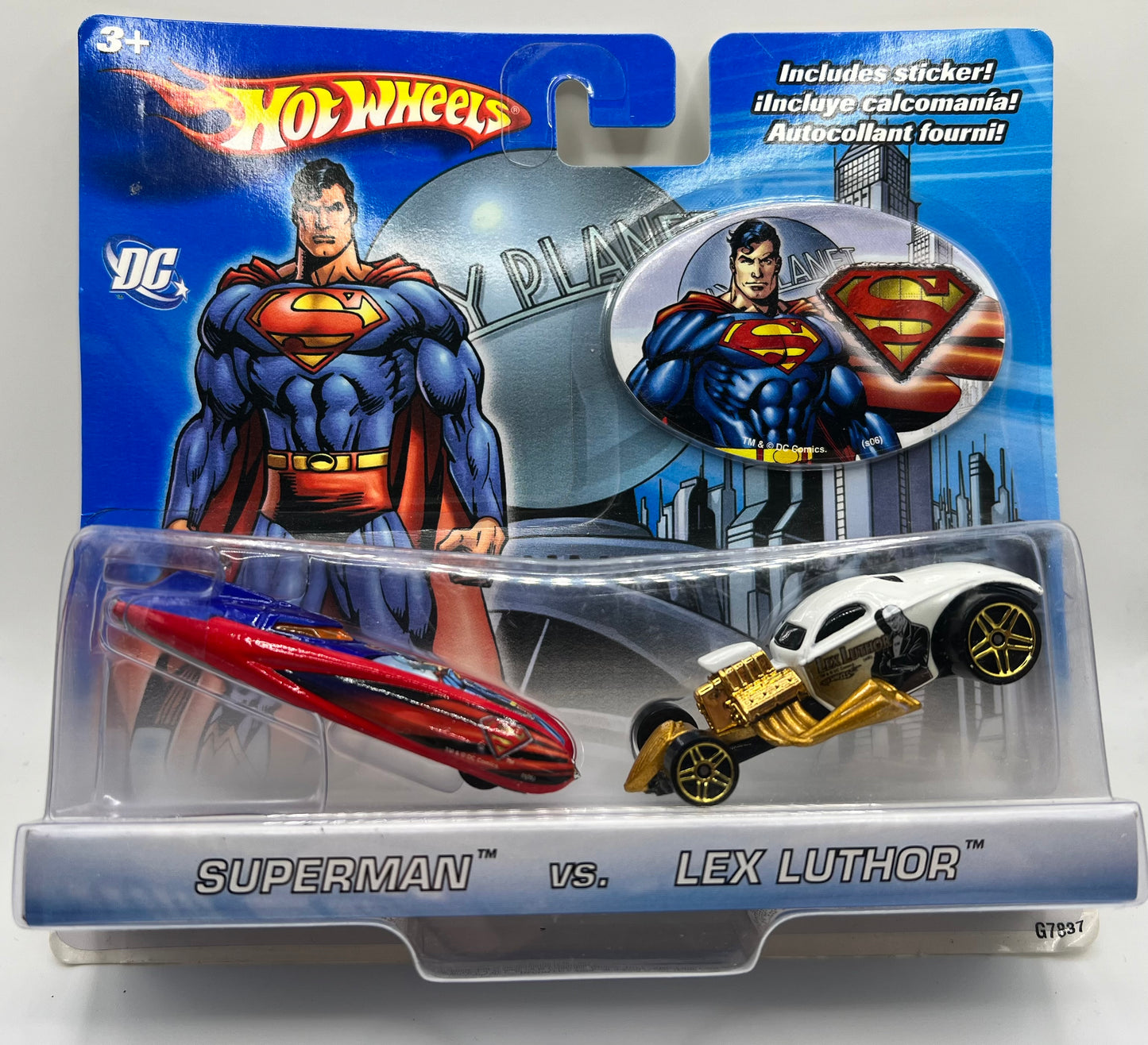 2006 Hot Wheels DC Comics 2 Pack Superman vs Lex Luthor Die Cast Vehicles