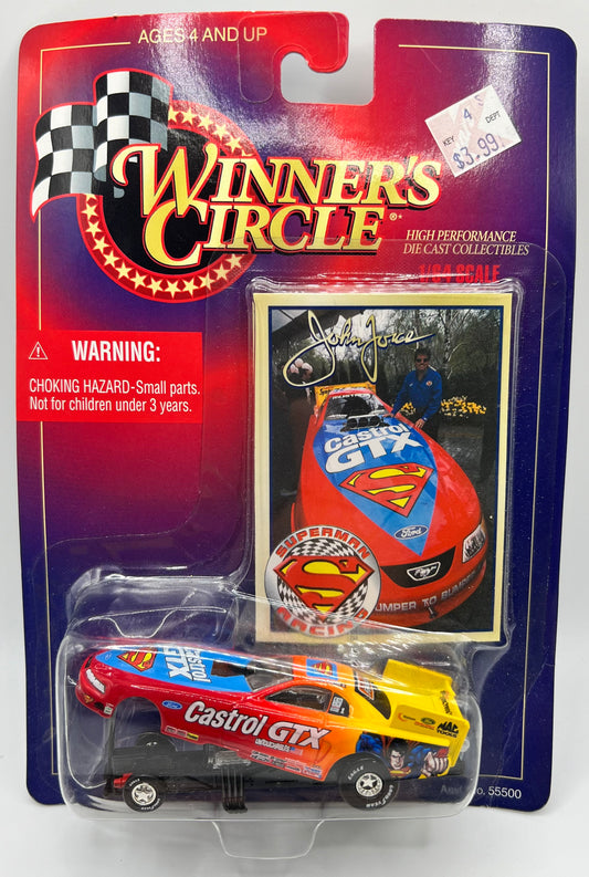 John Force Lifetime Series Winners Circle Castrol GTX Superman Racing 1:64 1998