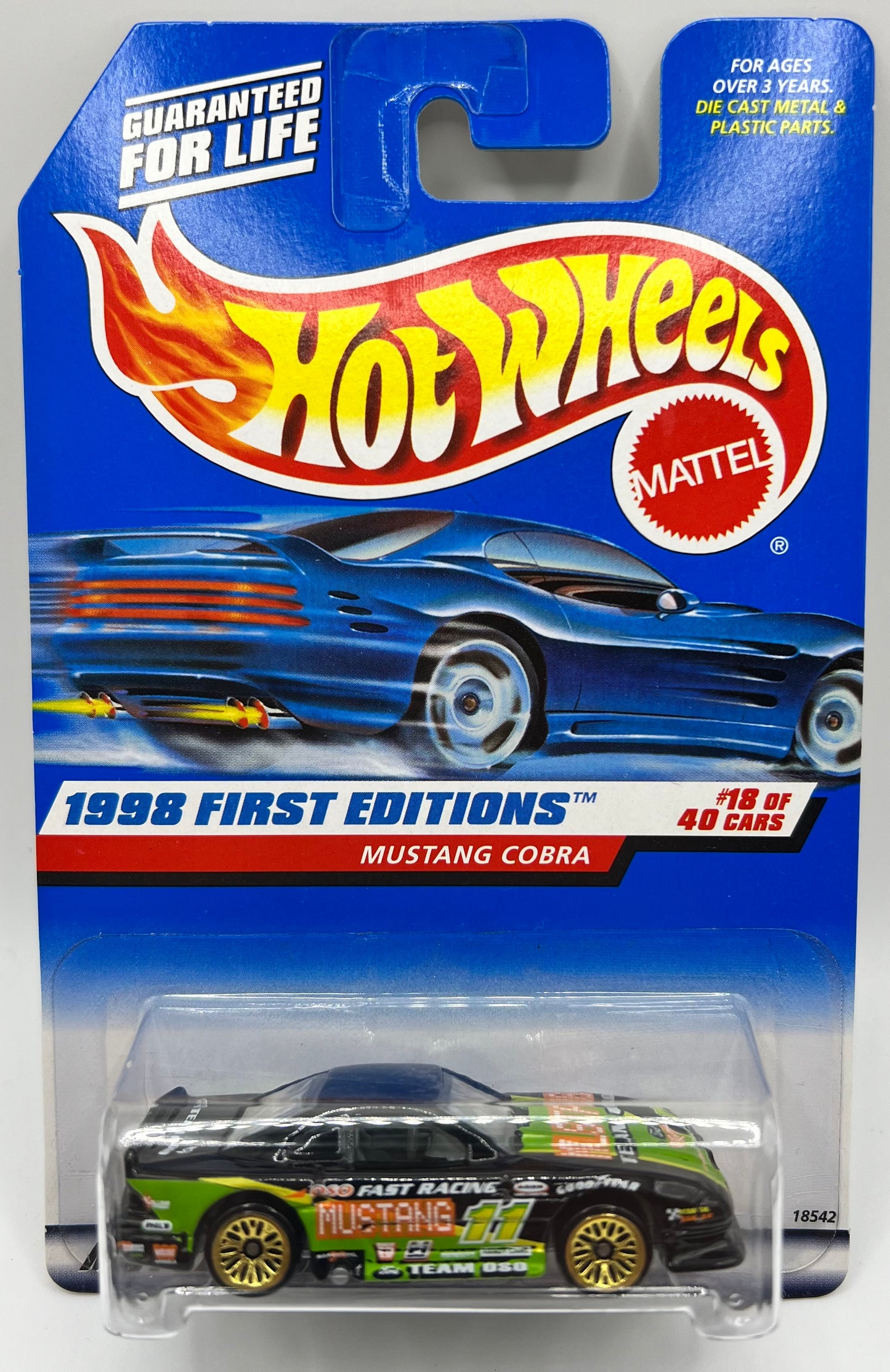 Hot Wheels 1998 First Editions Mustang Cobra Collector #665