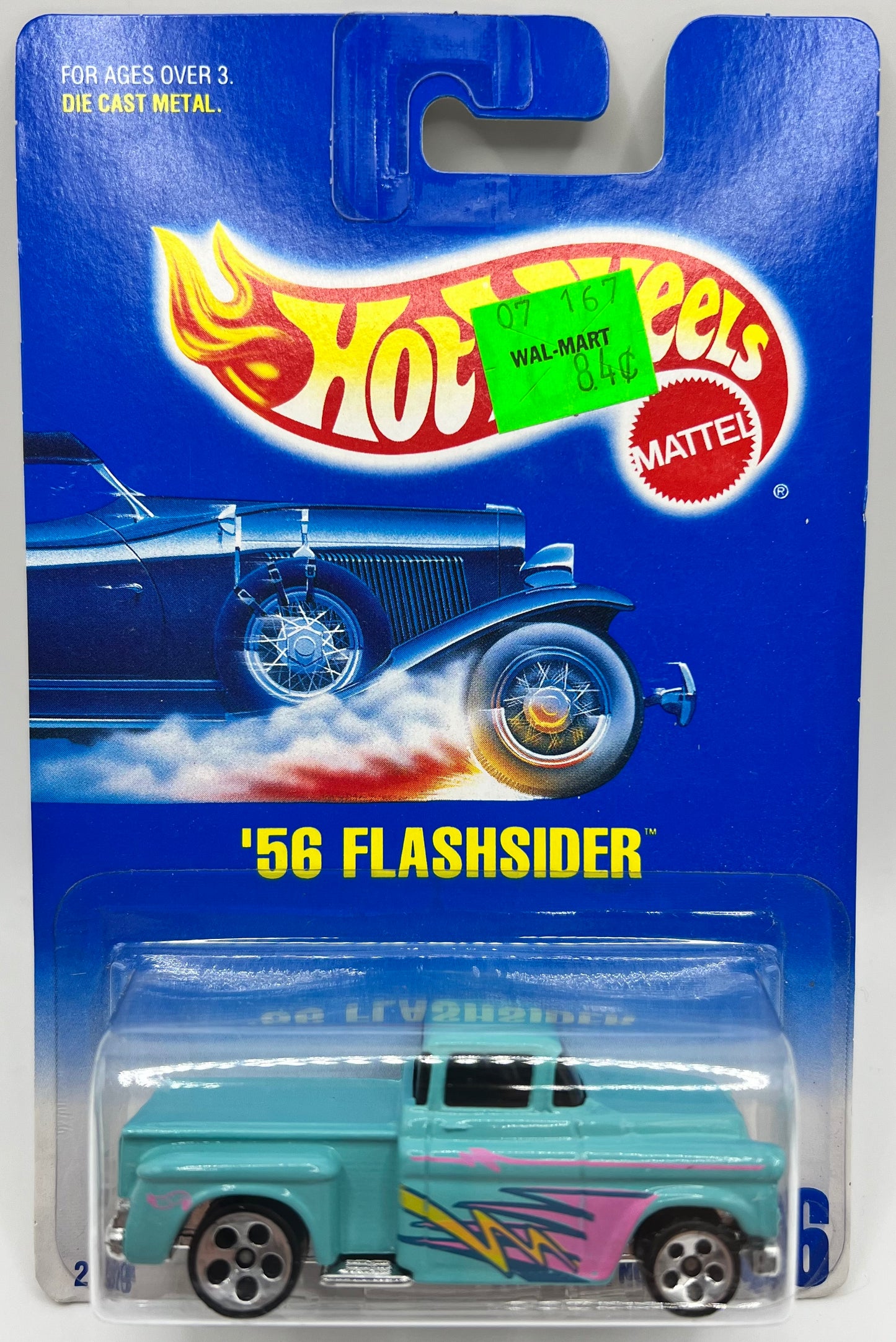 1991 Hot Wheels - '56 Chevy Pickup Flashsider #136 Blue Card