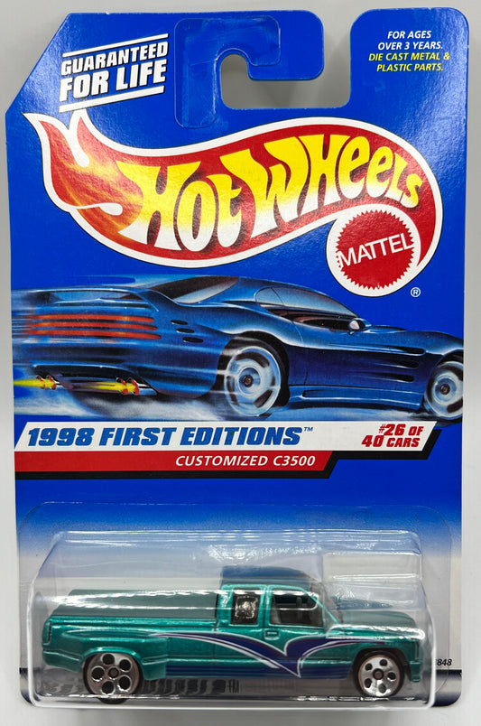 Hot Wheels 1998 First Editions Chevrolet Customized C3500 Diecast Truck 663