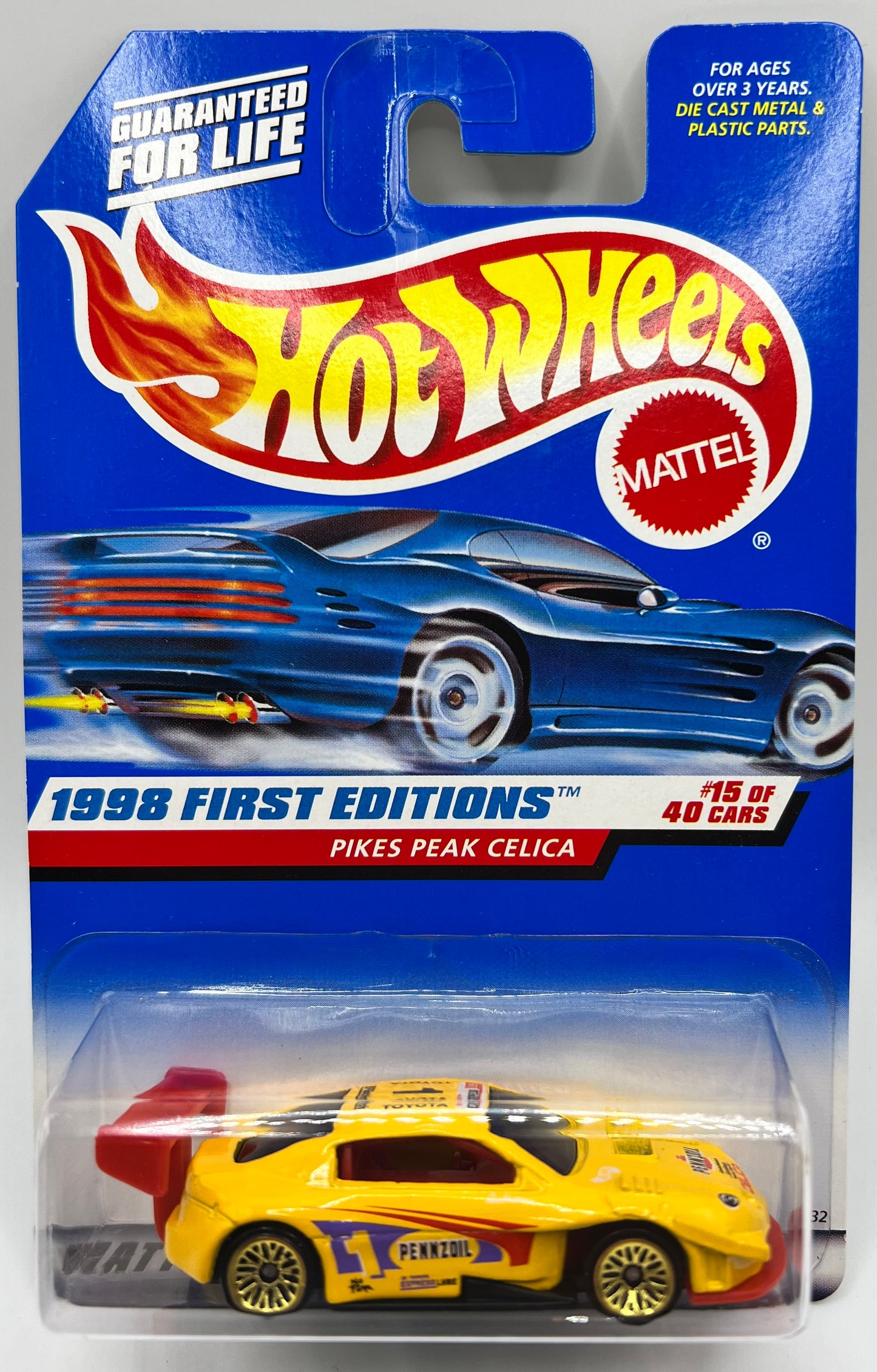 Hot Wheels 1998 First Editions(2)Pikes Peak Celica 15/40 Collector #652