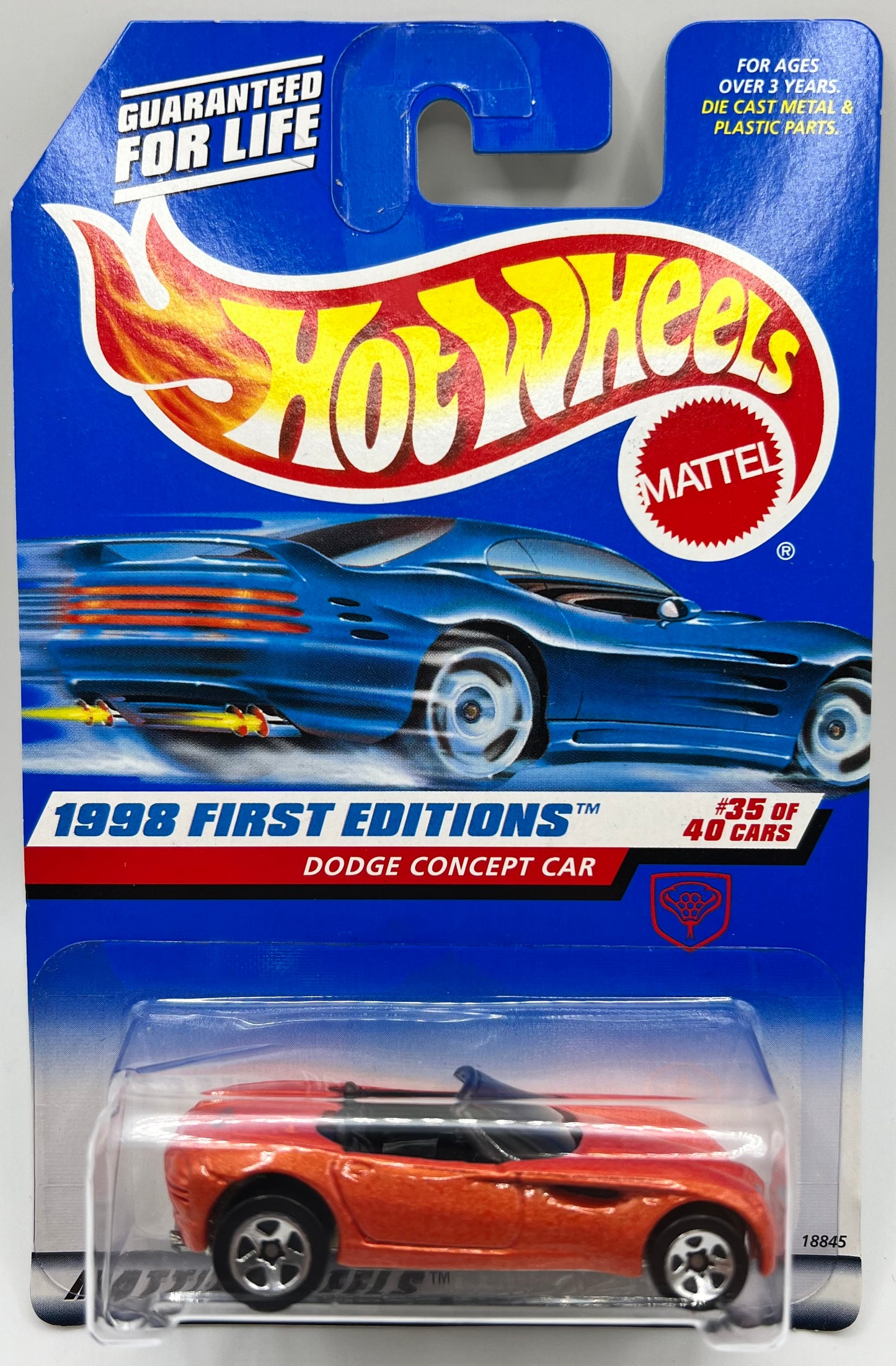 1998 Hot Wheels First Editions Dodge Concept Car Collector #672