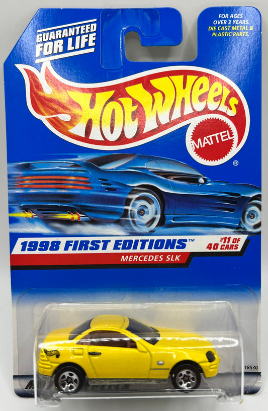 Hot Wheels 1998 First Editions 11/40 • MERCEDES SLK • Yellow • Collector #646