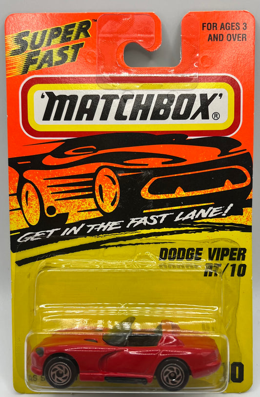 Matchbox #10 DODGE VIPER RT/10 1995-96 Super Fast Series 1:64