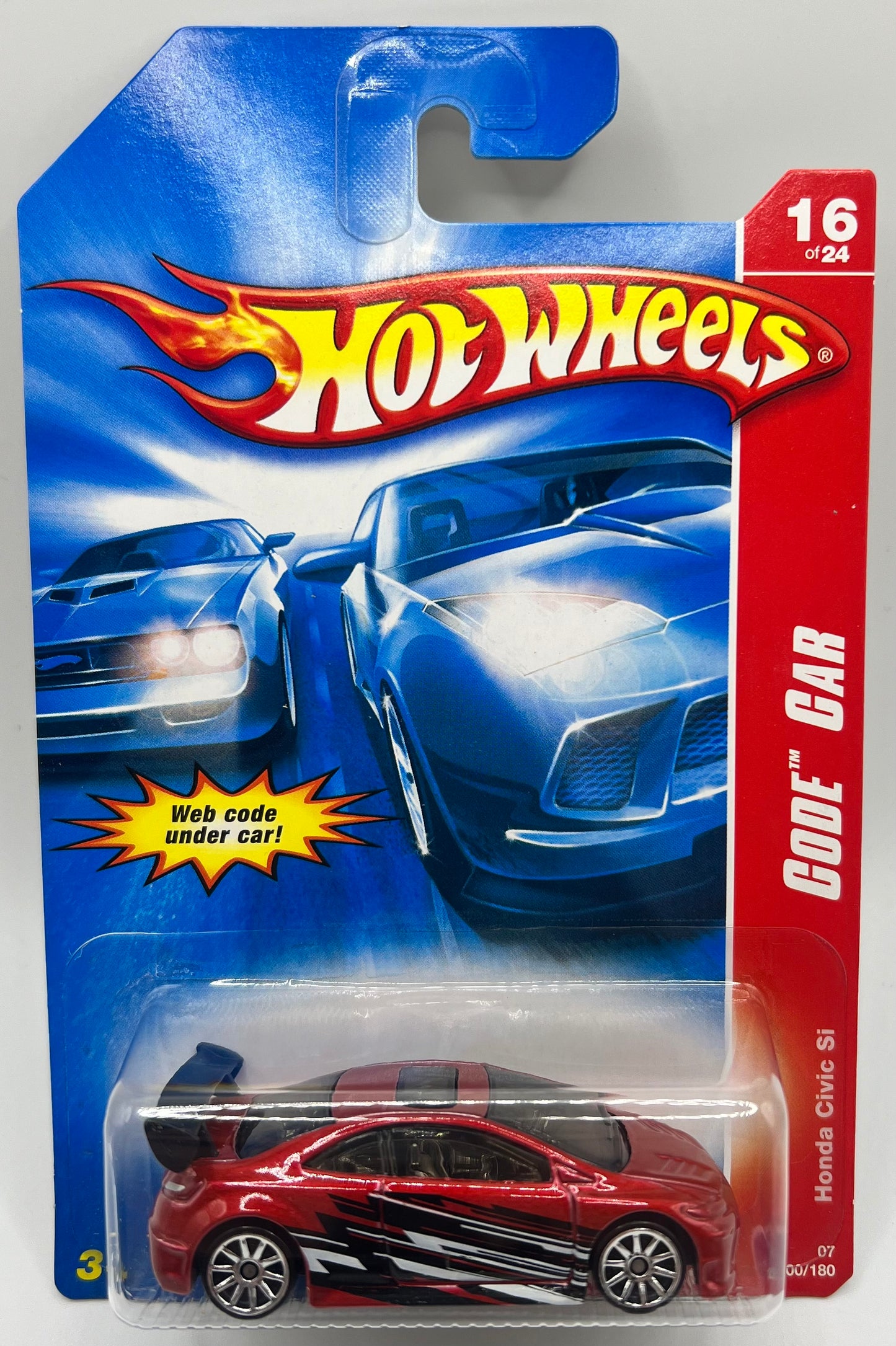 Hot Wheels Code Red Honda Civic Si Red