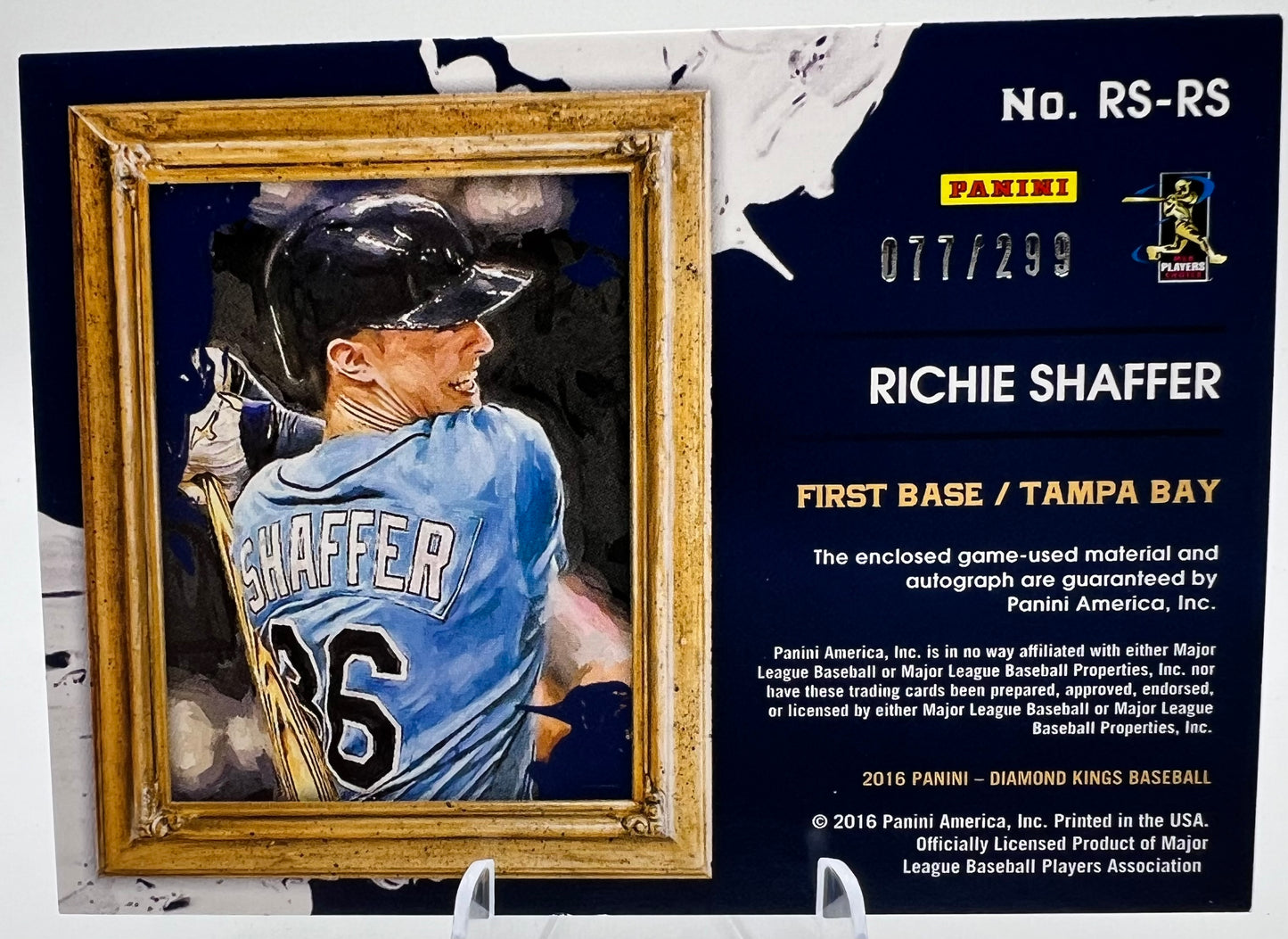 2016 Diamond Kings Rookie Material Signatures Richie Shaffer 77/299