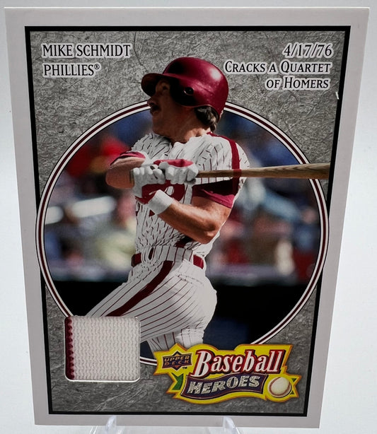 2008 Upper Deck Baseball Heroes Mike Schmidt Game Used Phillies Jersey