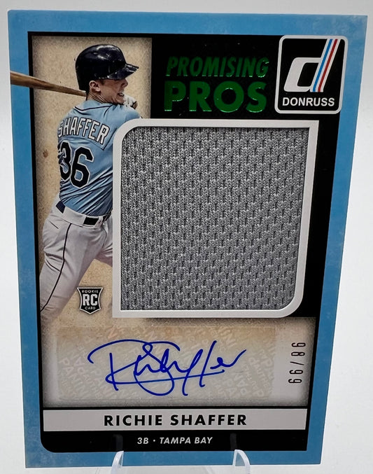 2016 Donruss Promising Pros Auto/Jersey Richie Shaffer #98/99