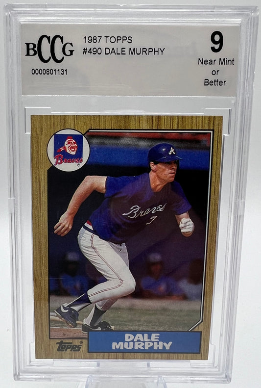 1987 Topps Dale Murphy Baseball Card Graded 9