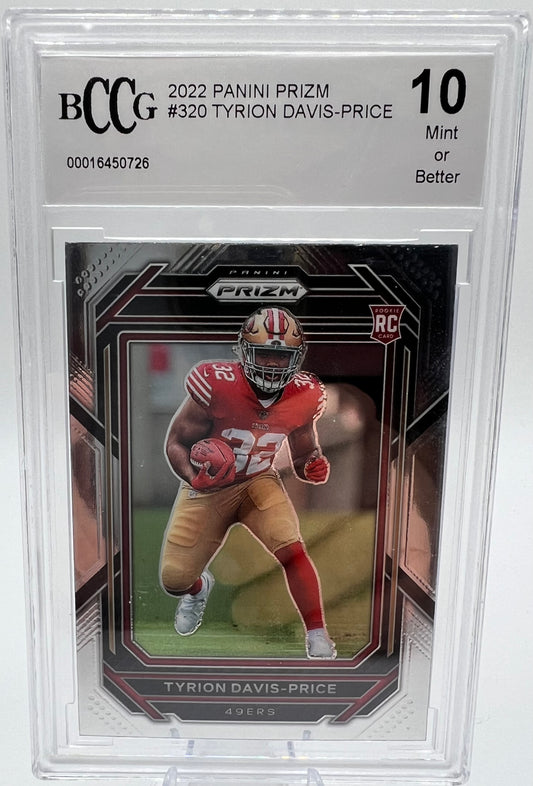 2022 Panini Prizm Tyrion Davis-Price RC Graded Football Card