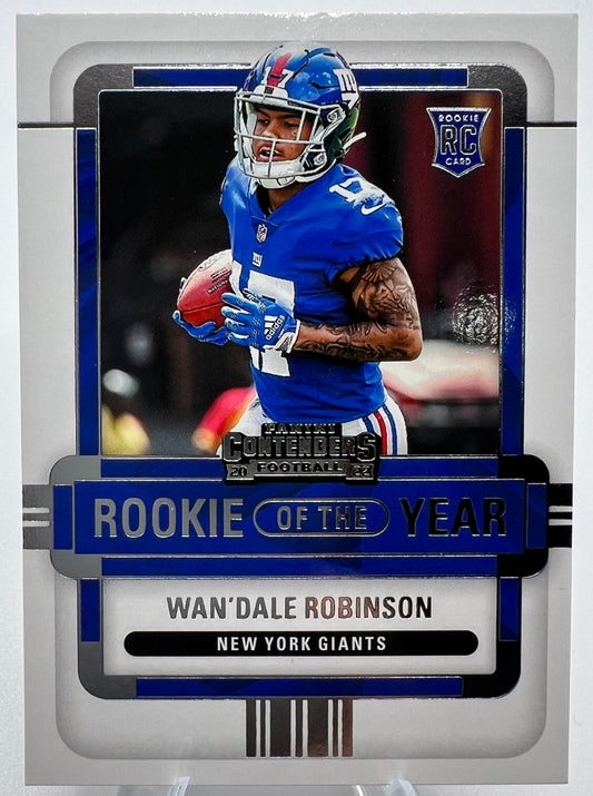 2022 Panini Contenders Rookie of the Year Wan'Dale Robinson Football Card #ROY-WDR