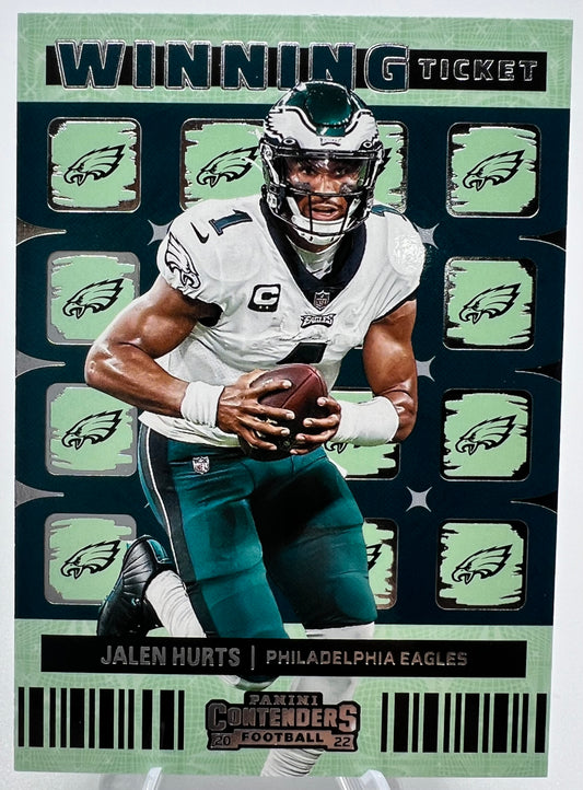 2022 Panini Contenders Jalen Hurts Winning Ticket Football Card #WT-JHU