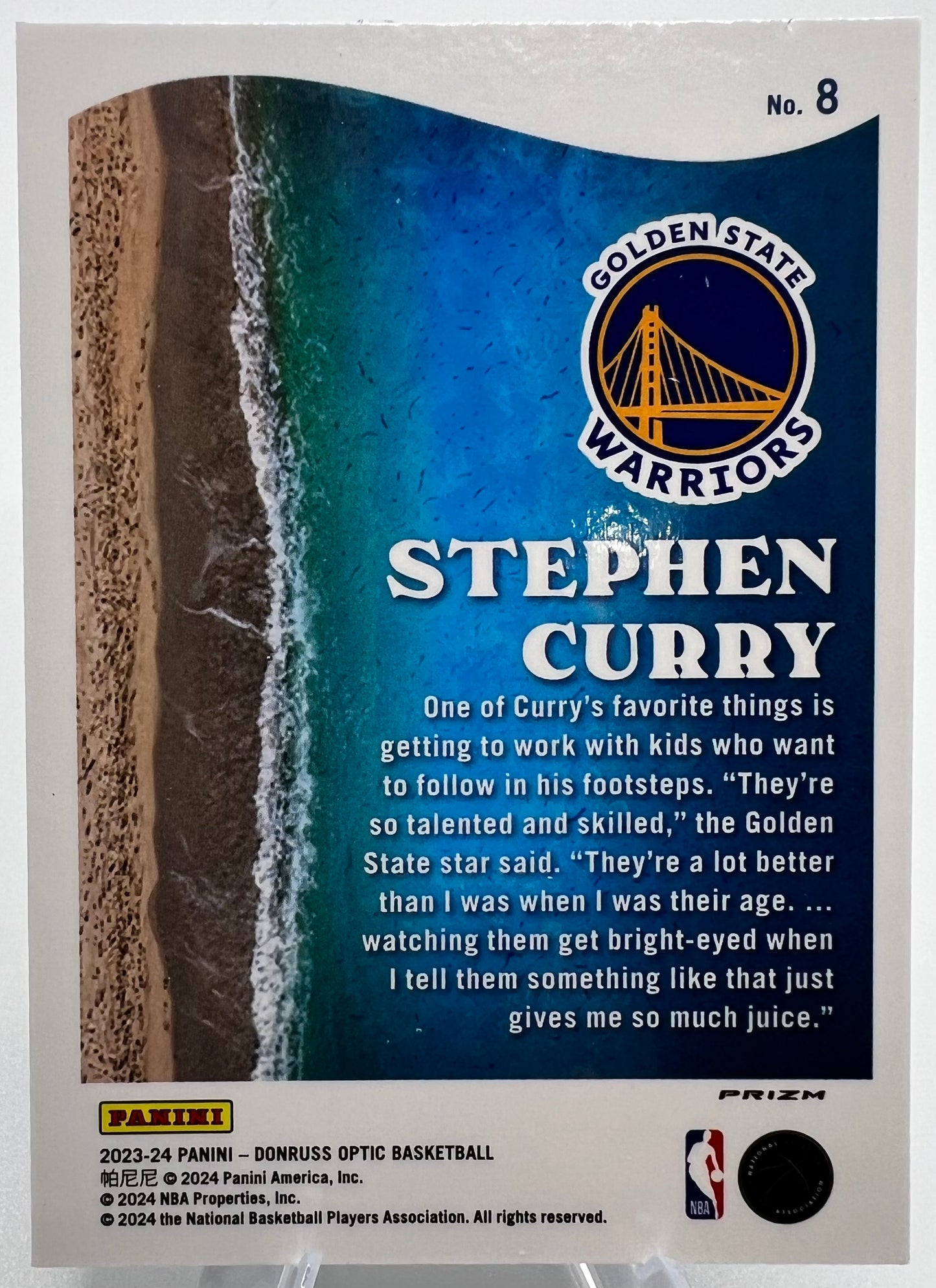 2023-24 Panini Donruss Optic - Splash Holo Prizm #8 Stephen Curry