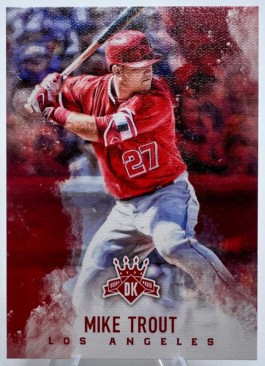 2017 Panini Diamond Kings Red Uniform #67b Mike Trout Los Angeles Angels
