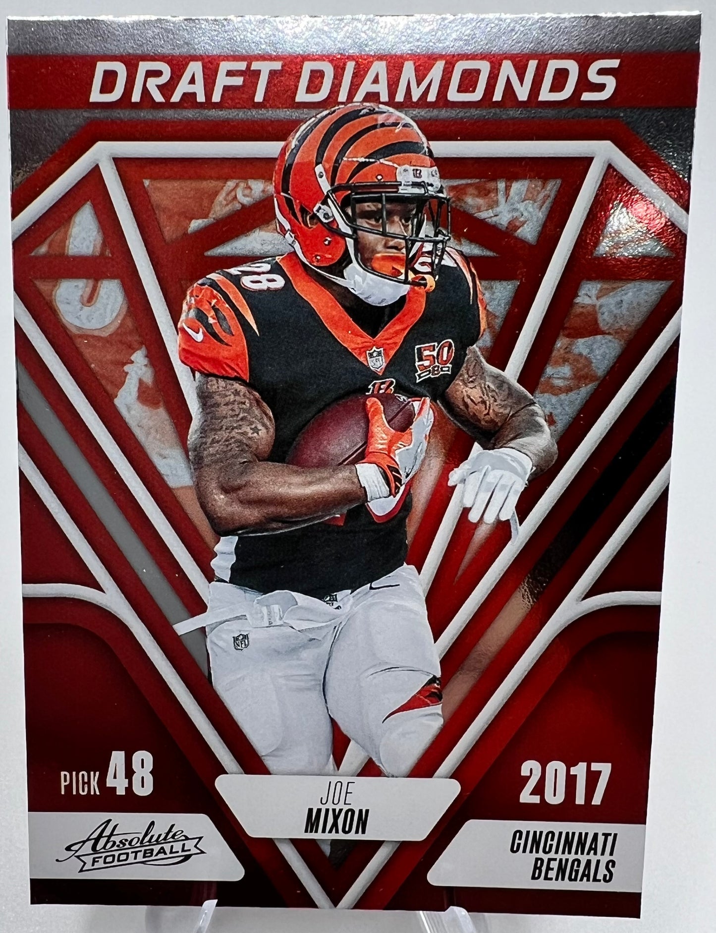 2023 Absolute Football Card Joe Mixon Draft Diamonds Red #DD-20