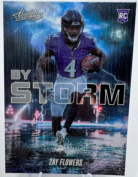 2023 Absolute Zay Flowers By Storm #BST-11 Rookie Football Card