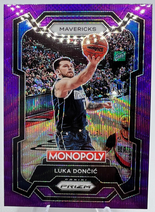 2023-24 Panini Prizm Monopoly Luka Doncic Purple Wave Basketball Card #22