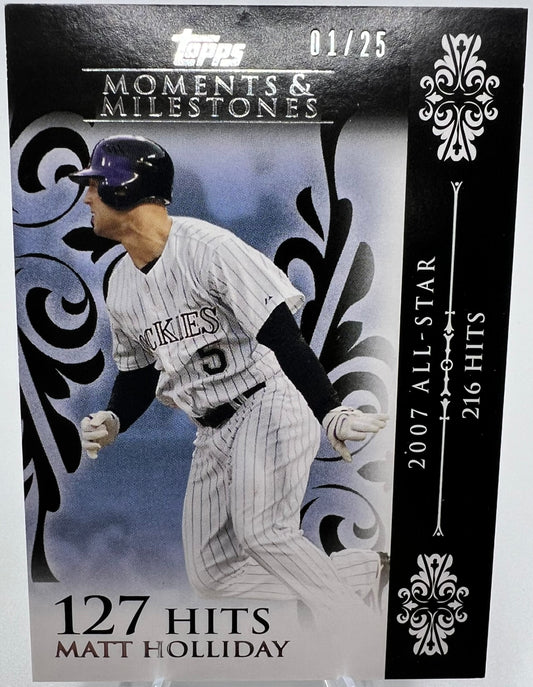 2008 Topps Moments & Milestones Matt Holiday Baseball Card #1/25