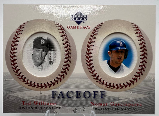 2003 Upper Deck Game Face Teed Williams/ Nomar Garciaparra Face Off Baseball Card #187