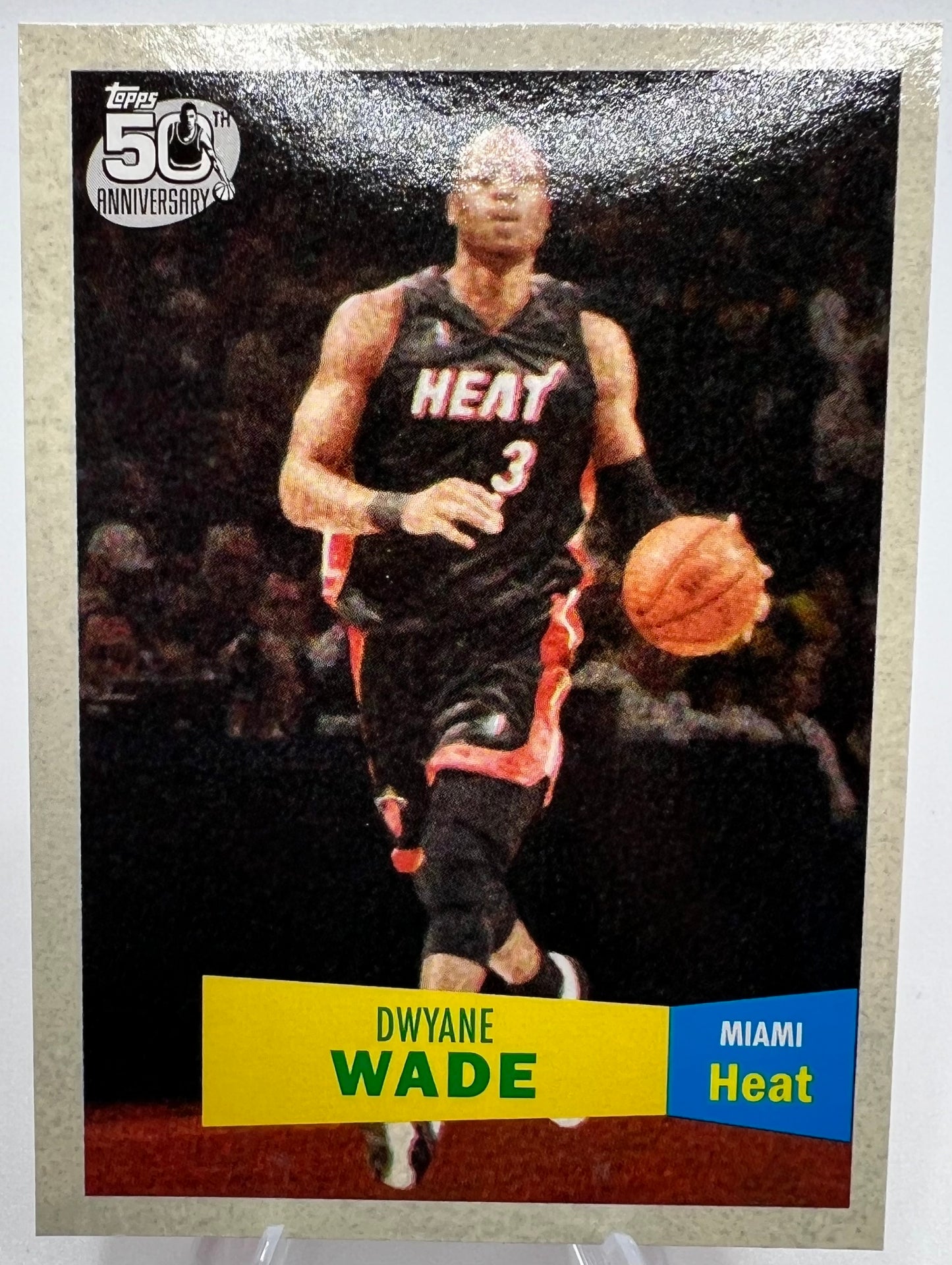 2007 Topps 50th Anniversary Dwayne Wade Retro Basketball Card #3