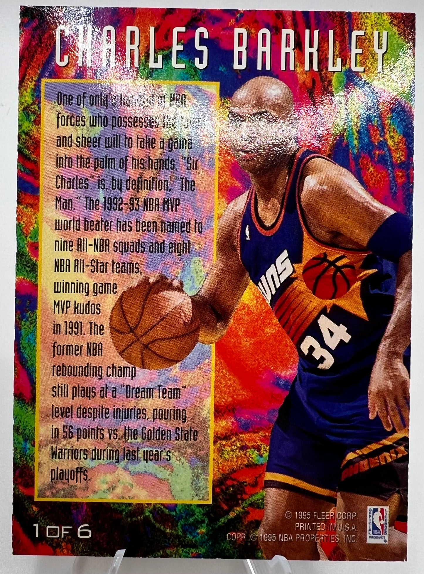 1994-95 Fleer Ultra Super Star Charles Barkley Insert #1 Basketball Card