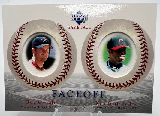 2003 Upper Deck Game Face Face Off Roy Oswalt/ Ken Griffey Jr Baseball Card