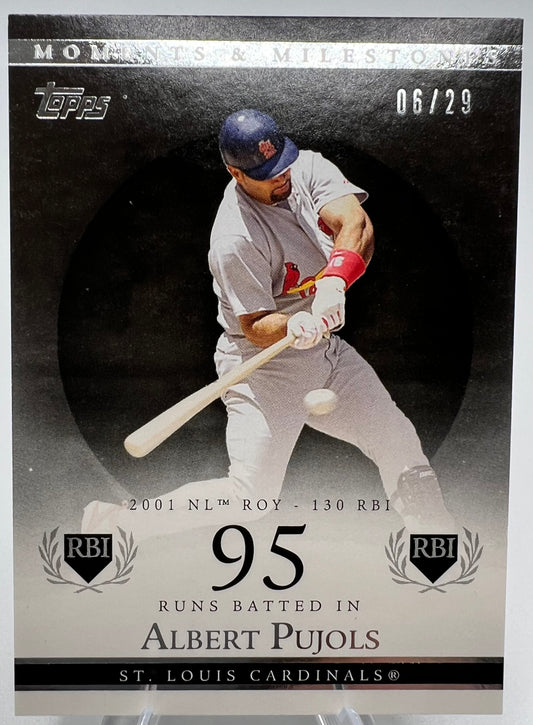 2006 Topps Moments & Milestones Albert Pujols #6/29 Baseball Card